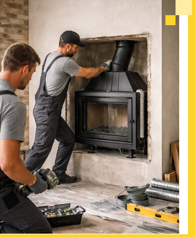 Установка каминных топок в Артёме: монтаж, подключение