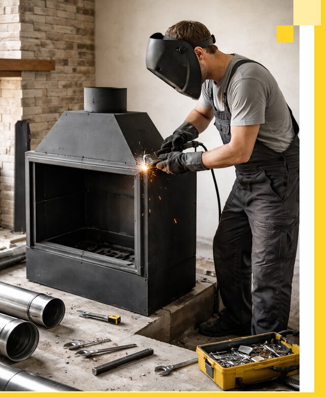 Продажа и установка металлических каминов в Артёме под ключ