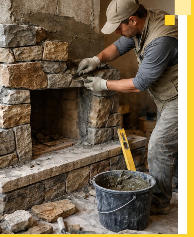 Изготовление и установка каменных каминов под ключ в Артёме