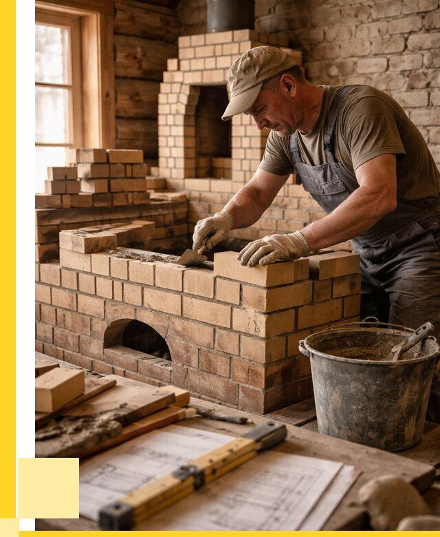 Кладка печей из кирпича в Артёме цены от 31101 р. - ЭриданАрт