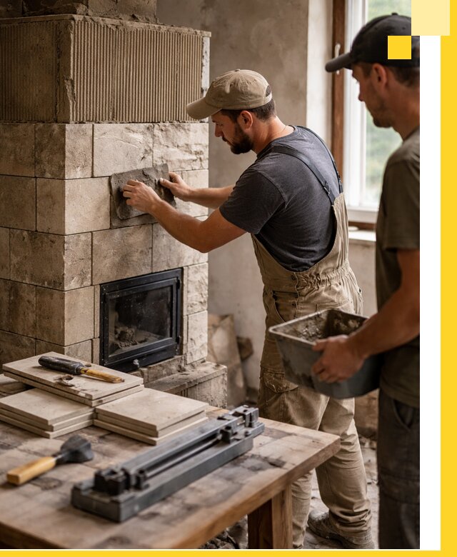 Профессиональная облицовка печей в Артёме: керамика и камень