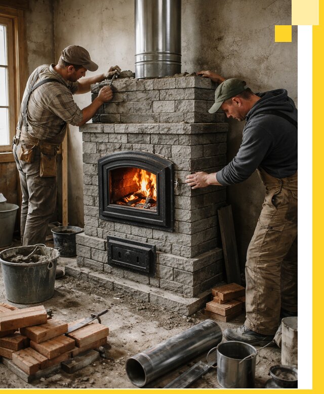 Производство, поставка и монтаж дровяных печей в Артёме