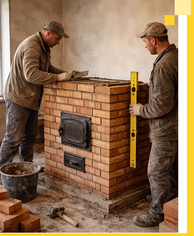 Отопительные печи под ключ в Артёме, установка и сборка