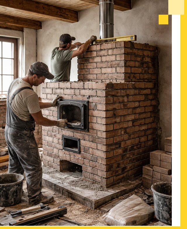 Печи для загородного дома под ключ в Артёме — монтаж и сервис