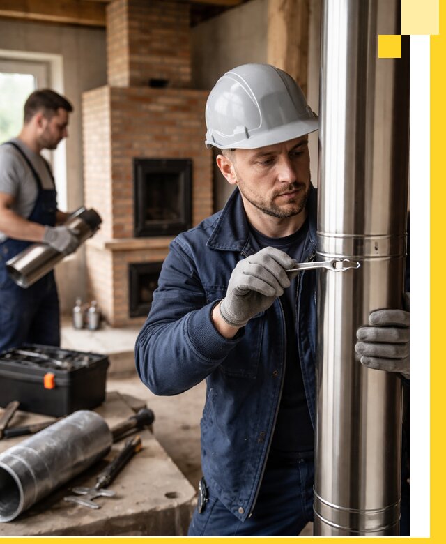 Профессиональный монтаж дымоходов для печей в Артёме