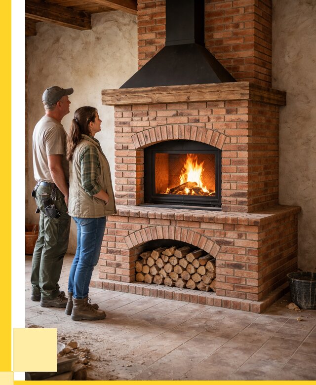 Печи камины из кирпича в Артёме от 124404 р. | ЭриданАрт