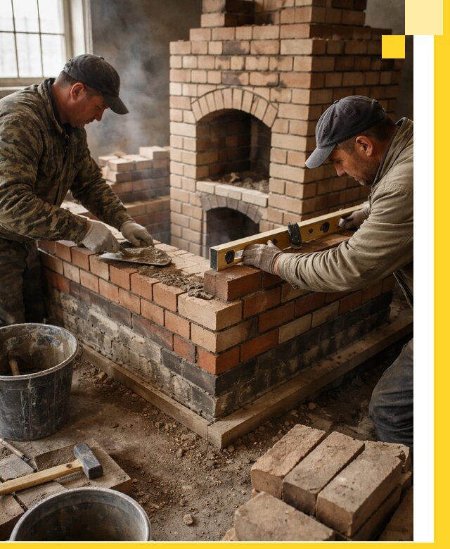 Изготовление и монтаж печей и каминов из кирпича в Артёме