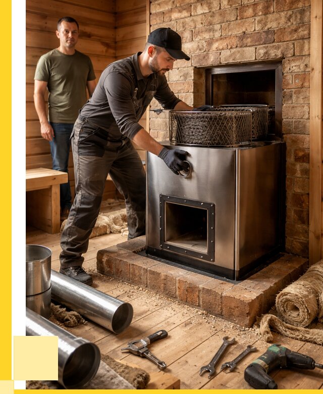 Монтаж банных печей под ключ в Артёме от 18661 р., ЭриданАрт