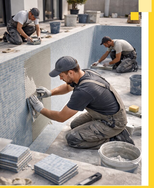 Облицовка бассейнов в Артёме плитка мозаика гидроизоляция