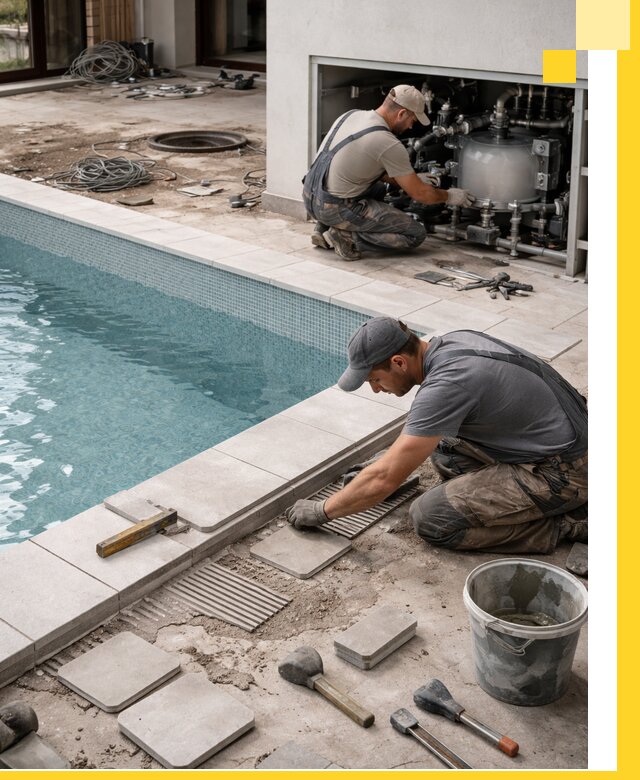 Строительство и монтаж бассейнов в коттедже в Артёме