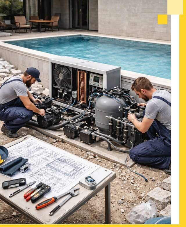 Проектирование и монтаж бассейнов с подогревом в Артёме