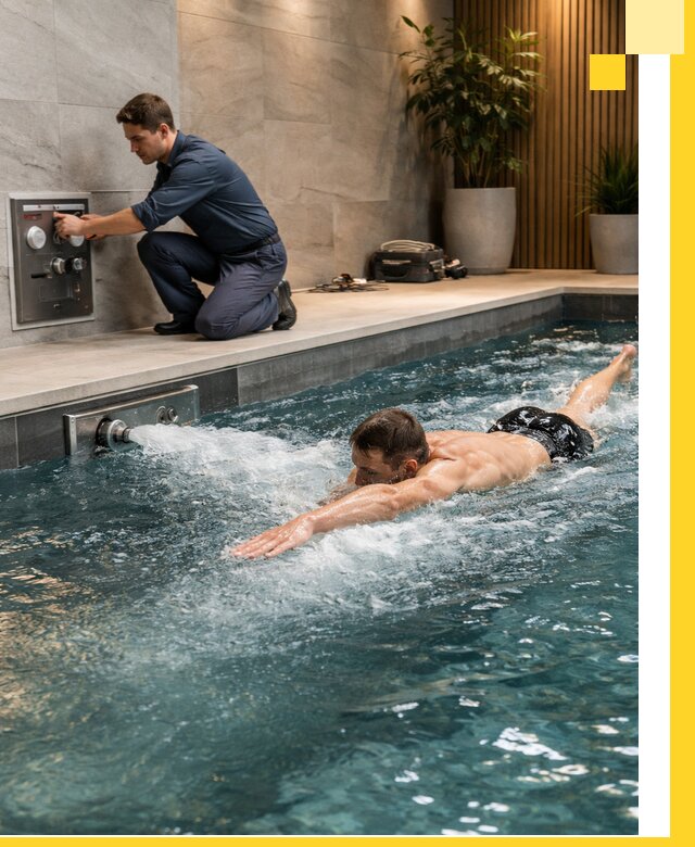 Проектирование и монтаж бассейнов с противотоком в Артёме