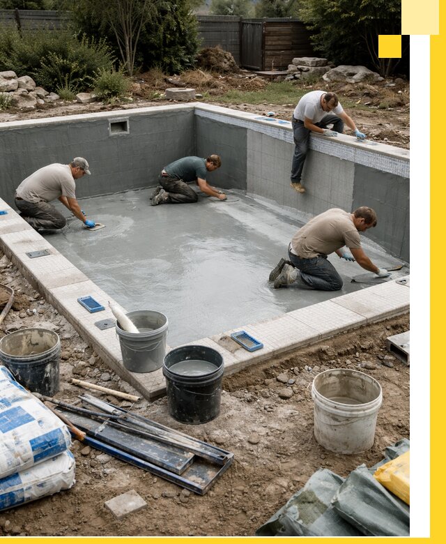 Изготовление и монтаж чаши бассейна под ключ в Артёме