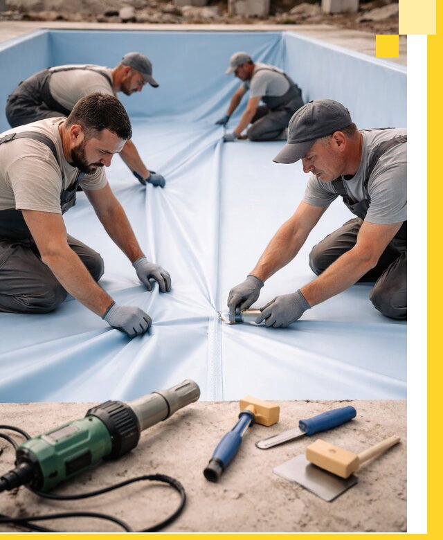 ПВХ пленка для бассейнов с монтажом и гарантией в Артёме