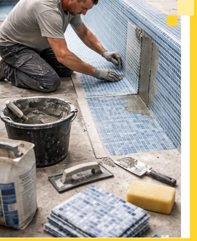 Укладка и ремонт мозаики для бассейнов под ключ в Артёме