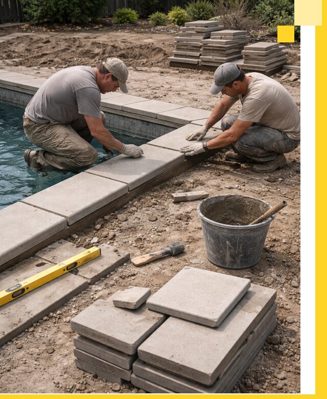 Установка и изготовление копингового камня для бассейнов в Артёме