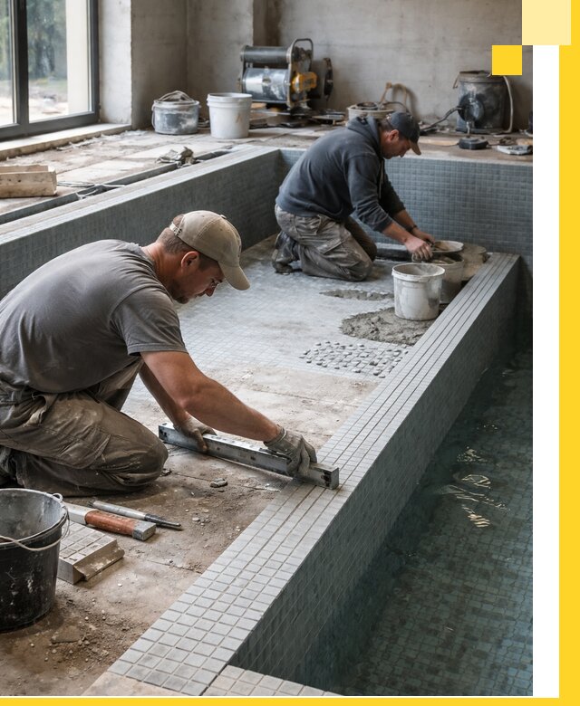 Строительство бассейна в частном доме в Артёме под ключ