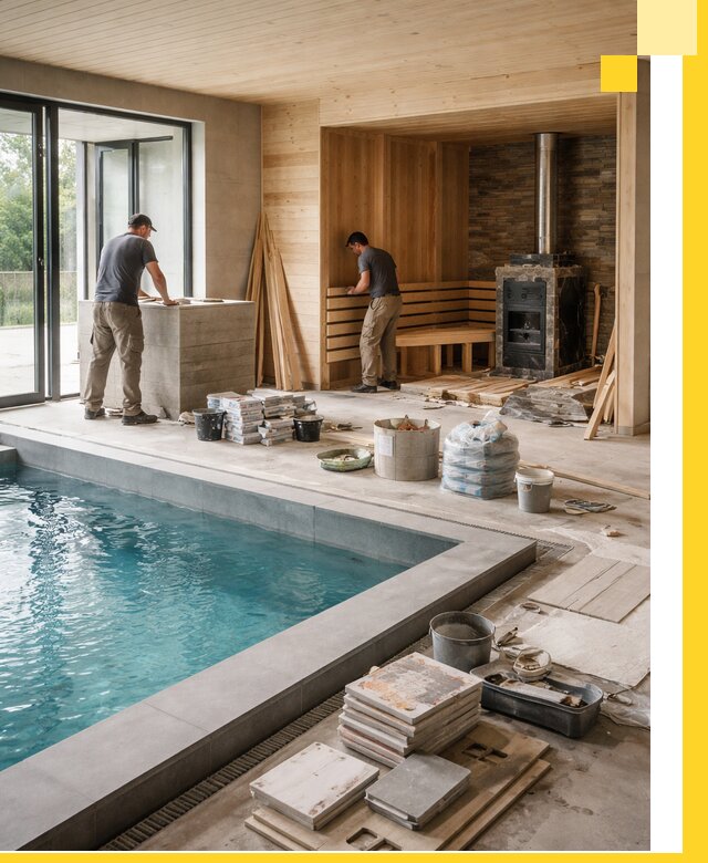 Проектирование и строительство бань с бассейном в Артёме