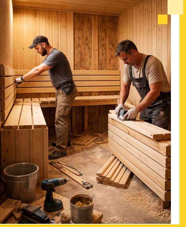 Профессиональный комплексный ремонт саун под ключ в Артёме