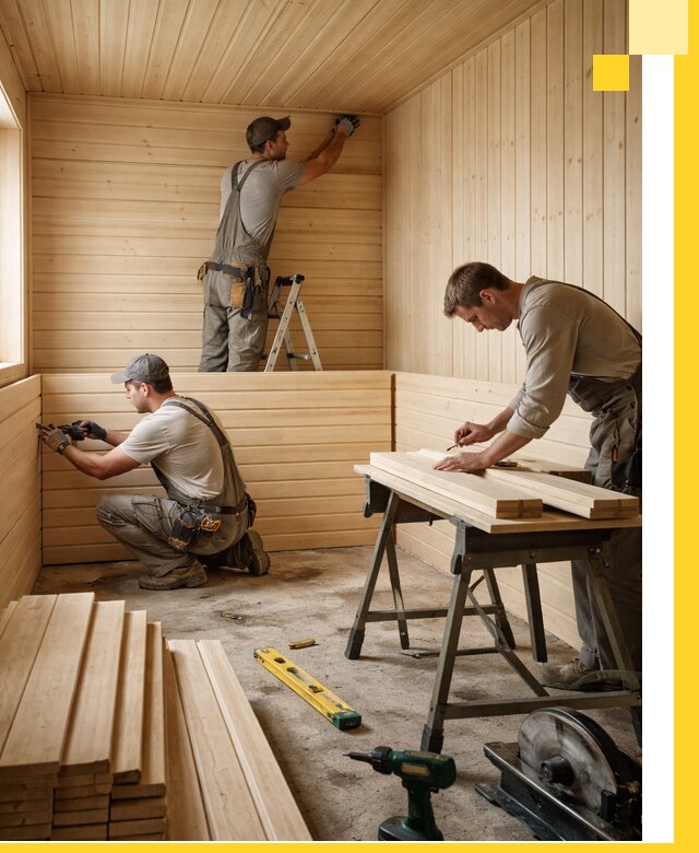 Обшивка саун в Артёме из натуральной древесины под ключ