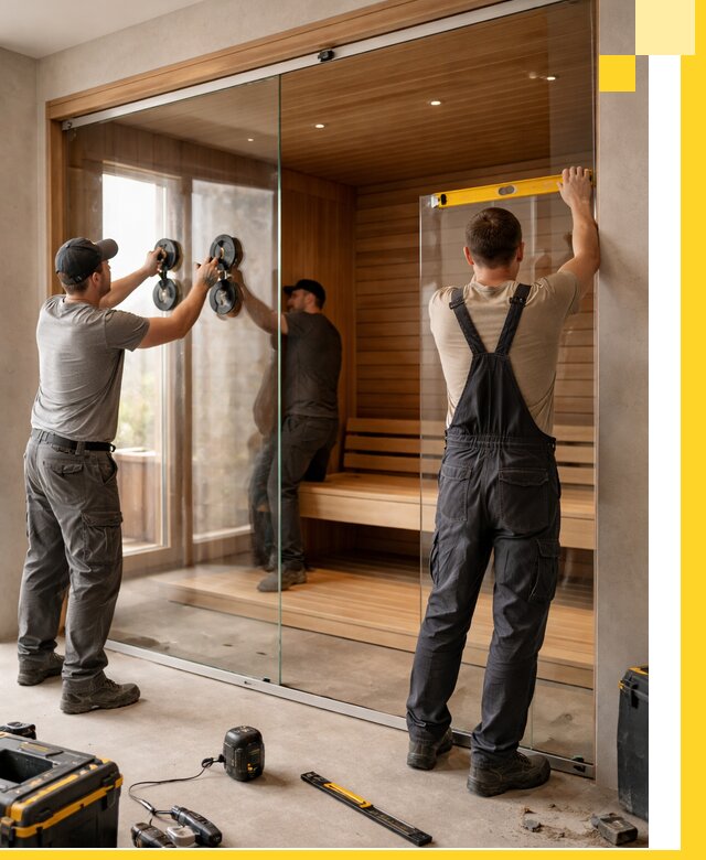 Производство и монтаж стеклянных саун под ключ в Артёме