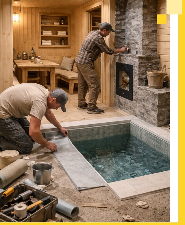 Строительство бань с комнатой отдыха под ключ в Артёме