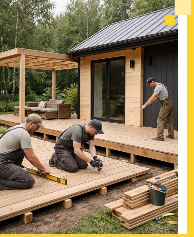 Строительство бань с террасой и бассейном под ключ в Артёме