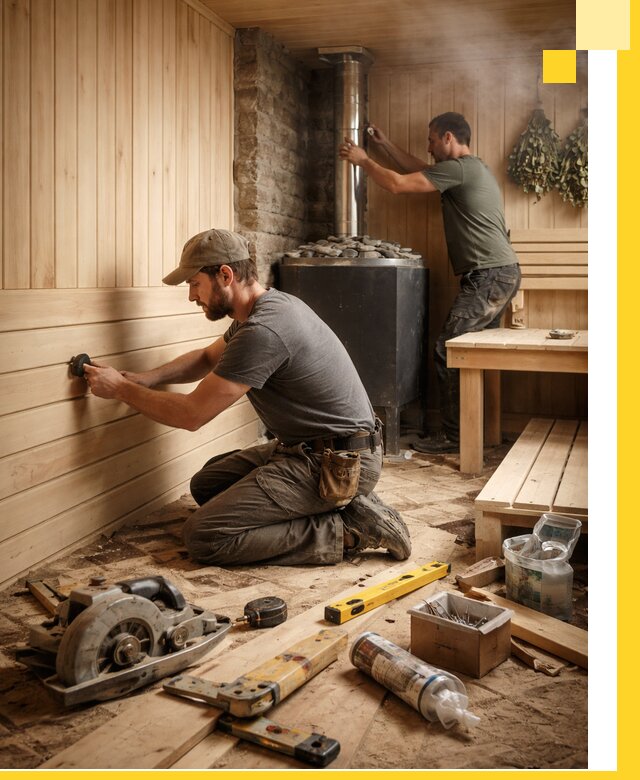 Полное строительство и оснащение парных под ключ в Артёме