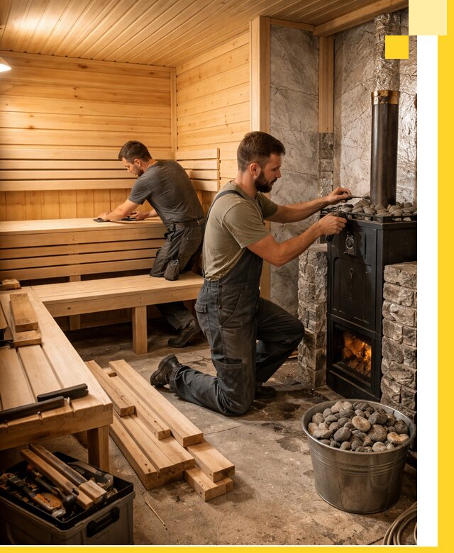 Дизайн и строительство интерьеров бань под ключ в Артёме