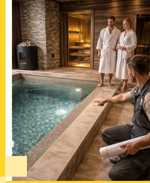 Проект бани с бассейном под ключ в Артёме от 67386 р. | ЭриданАрт