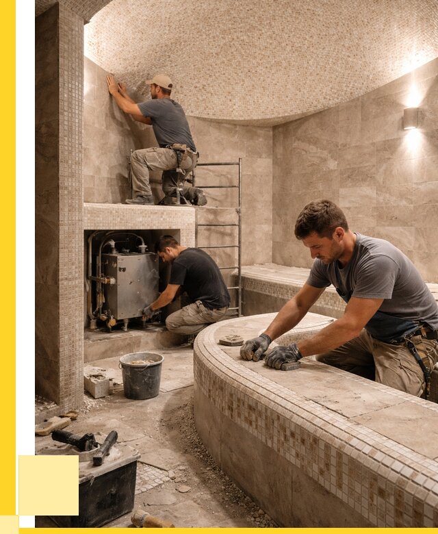 Монтаж хамамов под ключ в Артёме от 259175 р. ЭриданАрт