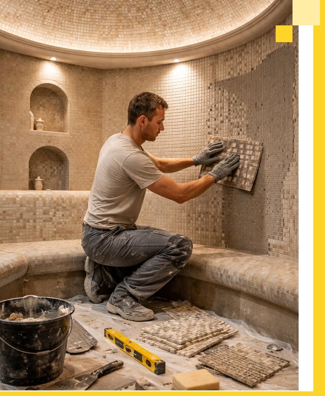 Устройство и монтаж домашнего хамама под ключ в Артёме