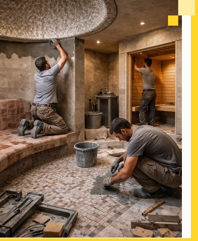 Проект и строительство хамама бани и сауны под ключ в Артёме