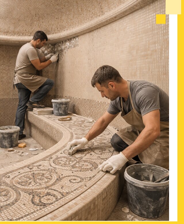 Плитка для хамама в Артёме, укладка, подбор и поставка