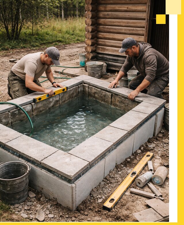 Изготовление и установка холодных купелей под ключ в Артёме